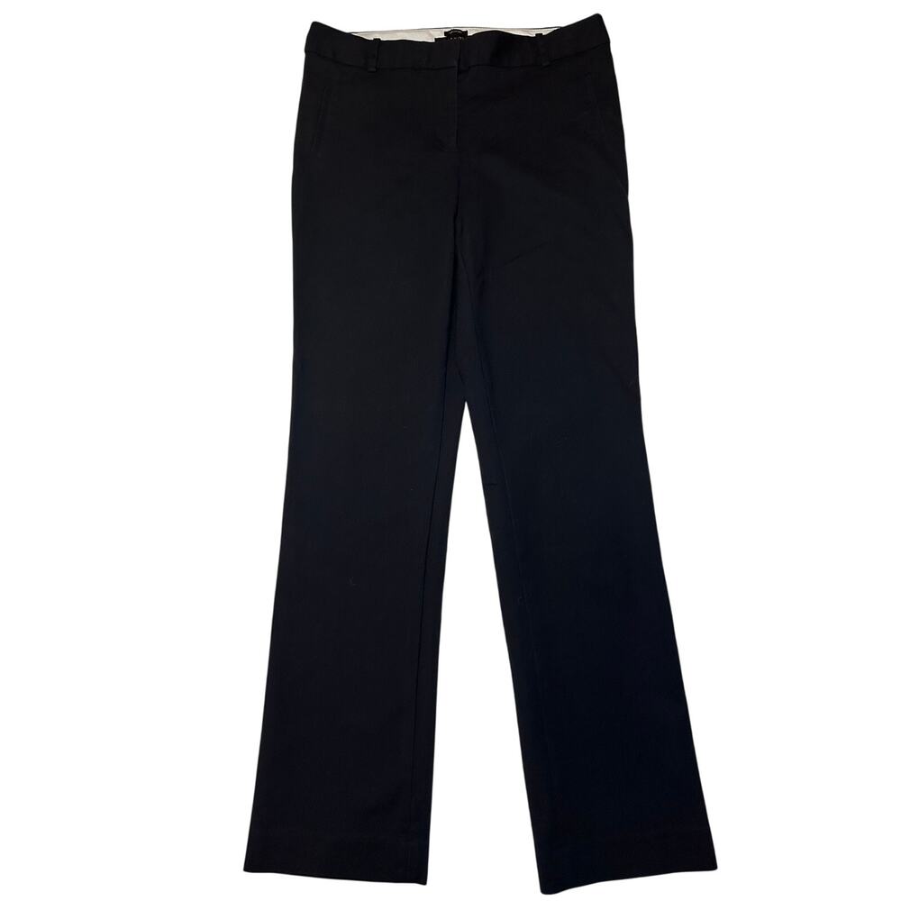 Talbots Newport pants trousers 8 black straight leg cotton blend